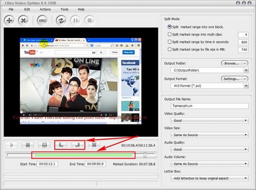 Cắt video bằng Ultra Video Splitter trên máy tính siêu nhanh