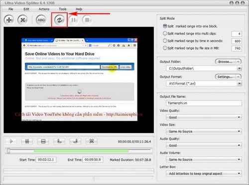 Cắt video bằng Ultra Video Splitter trên máy tính siêu nhanh