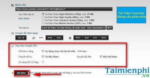 Tải nhạc Mp3 từ YouTube bằng ClipConverter.cc, tải được cả video