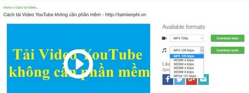 Tải video, nhạc YouTube bằng Savemedia