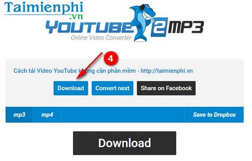 Tải video, nhạc YouTube bằng Youtube2mp3