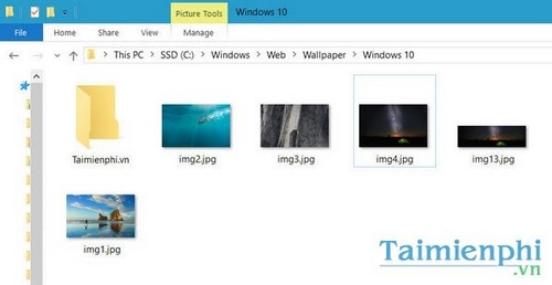 Xem hình nền win 10, folder chứa ảnh nền mặc định trong windows 10