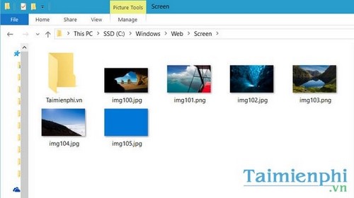 Xem hình nền win 10, folder chứa ảnh nền mặc định trong windows 10