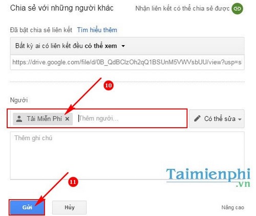 Cách chia sẻ file trên Google Drive trực tuyến