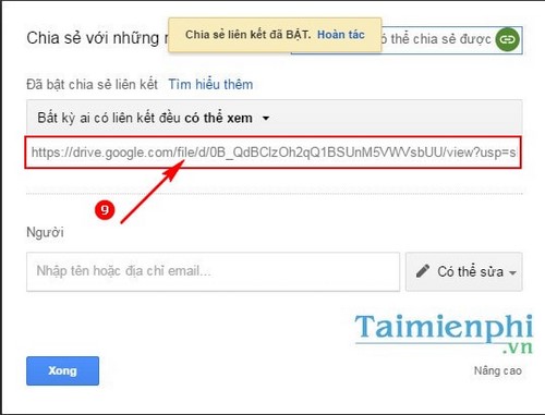 Cách chia sẻ file trên Google Drive trực tuyến