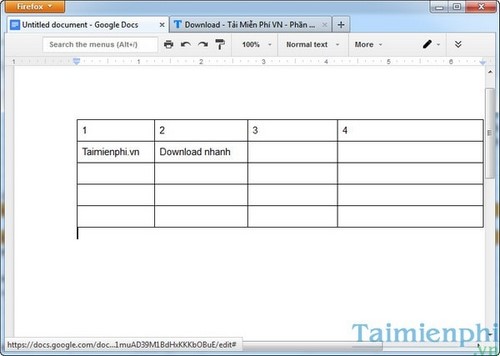 Chia và gộp các cột trong Google Docs