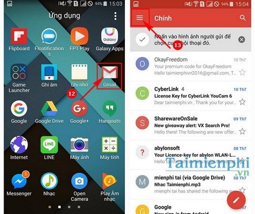 Cách đăng nhập gmail trên Android