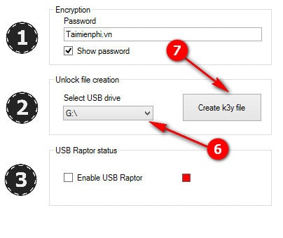 Cách cài USB Raptor, phần mềm mở khóa Windows bằng cách cắm vào máy tính