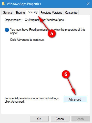 Cách truy cập WindowsApps, đổi quyền quản trị WindowsApps trong Windows 10