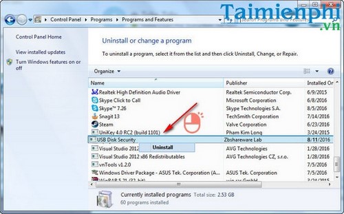 huong dan cach go cai dat xoa phan mem usb disk security tren win 7 8 10