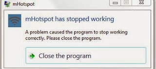 Sửa lỗi mHotspot Has Stopped Working trên Windows 7, 8, 8.1