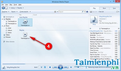 Tạo danh sách phát nhạc, playlist tự động trong Windows Media Player
