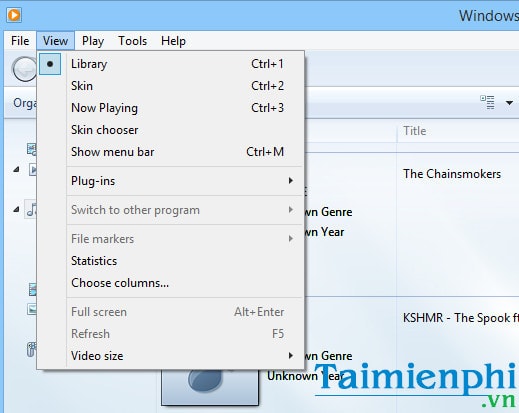 Tổng hợp phím tắt trong Windows Media Player 2