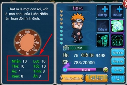 Các thuộc tính cần biết trong Naruto Đại chiến Mobile