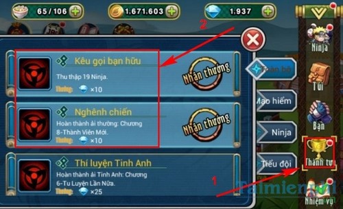 how to earn coins in naruto dai chien mobile