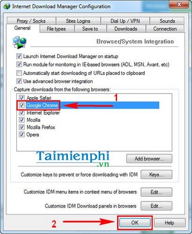 Sửa lỗi IDM cannot find this browser in basic integration database