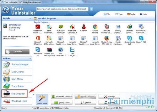 Xóa file folder lỗi, virus trên máy tính với Your Uninstaller