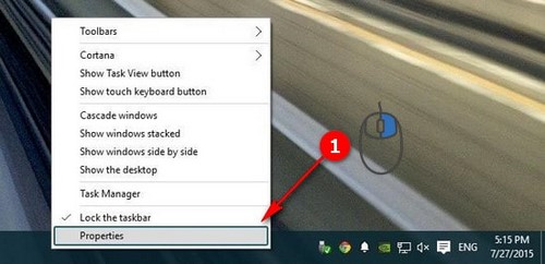 Ẩn, tắt biểu tượng, hiển thị icon trên Taskbar trong Windows 10