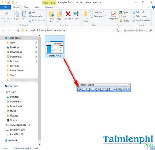 Cách chuyển ảnh từ FastStone Capture sang Paint, Word, Excel, Powerpoint, web