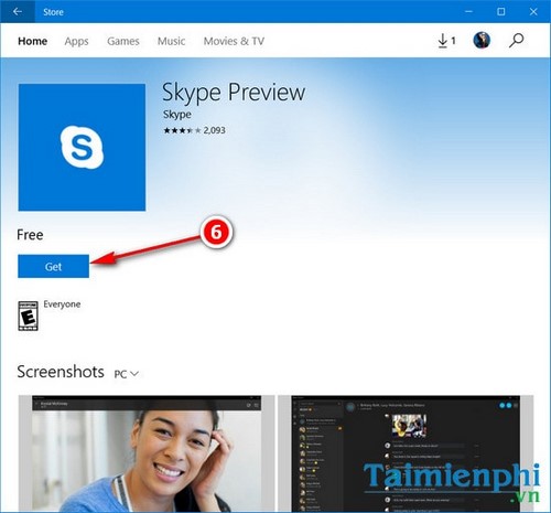 cài đặt Skype Preview trên windows 10
