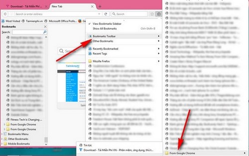 Chuyển bookmark từ Chrome sang Firefox, sao lưu bookmark từ Chrome sang Firefox