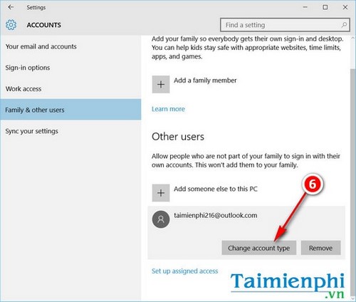 Chuyển quyền quản trị, set quyền admin tài khoản người dùng trên Windows 10 3