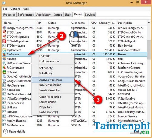 Kiểm tra, phân tích ứng dụng bị treo trên máy tính bằng Task Manager