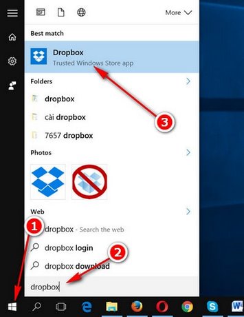 Sao lưu dữ liệu Dropbox trên Windows 10