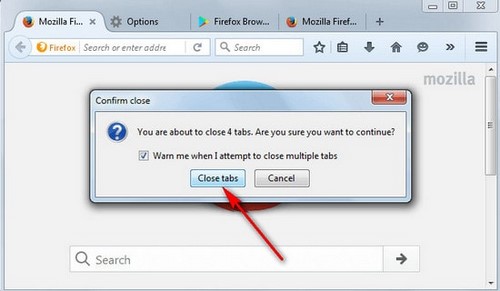 canh bao tat nhieu tab trong firefox
