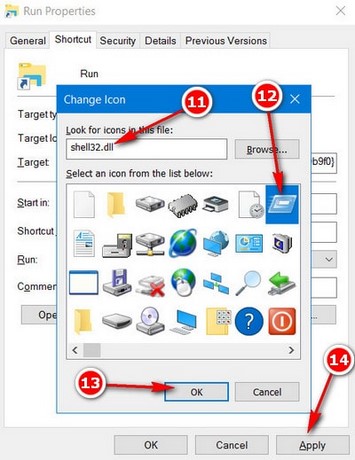 Tạo shortcut lệnh Run, Ghim lệnh Run lên Taskbar và Start Menu trên Windows 10