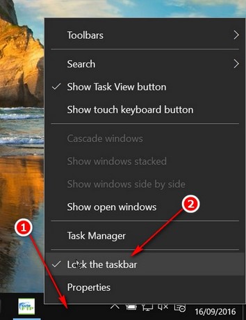 Thay đổi kích thước thanh Taskbar trên Windows 10 1