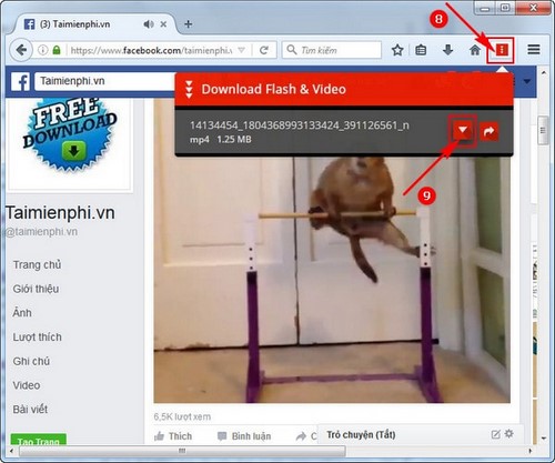 Cách tải video facebook trên Firefox