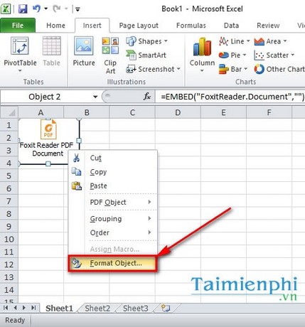Hướng dẫn chèn File PDF vào Excel trực tiếp 3