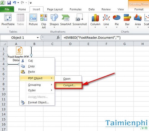 Hướng dẫn chèn File PDF vào Excel trực tiếp 5