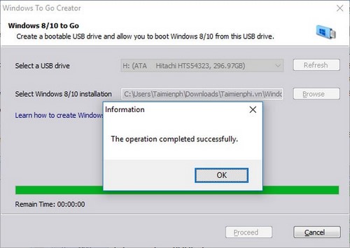 Cách tạo USB Windows To Go bằng AOMEI Partition Assistant, lưu trữ hệ điều hành Win