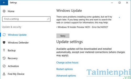 Sửa lỗi 0xC1900107, 0xC1420127, và 0x80070490 khi Update Windows 10
