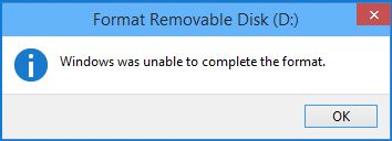 Sửa lỗi USB Windows was unable to complete the format, lỗi usb không thể format
