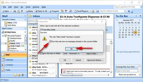 Tạo Rule trong Outlook, phân loại và lọc email trong Microsoft Outlook 5