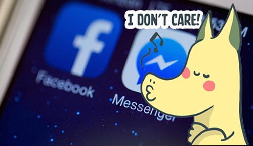 dung sticker rong pikachu trong chat facebook