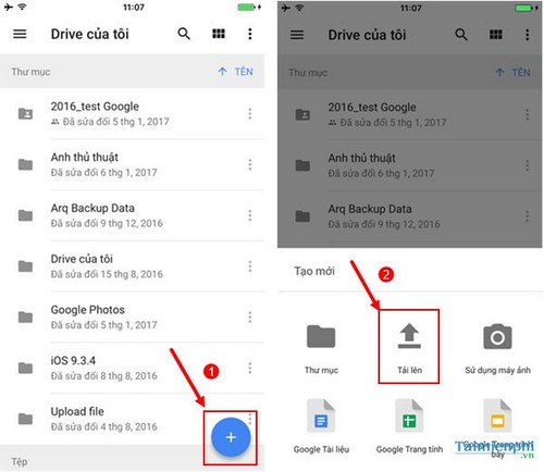 Cách dùng Google Drive trên điện thoại iPhone, Android
