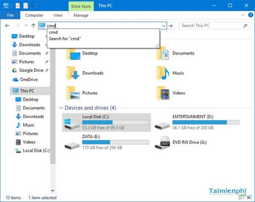 Cách tìm, khôi phục, mở Command Prompt trên Windows 10 Creators Update
