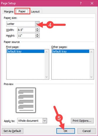 Nhấn vào ảnh để phóng to chon giay a4 trong file word