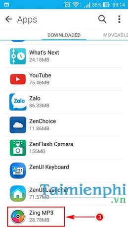 Xóa ứng dụng Zing MP3 trên Android, gỡ Zing Mp3 trên điện thoại Android Samsung, Oppo, Zenfone