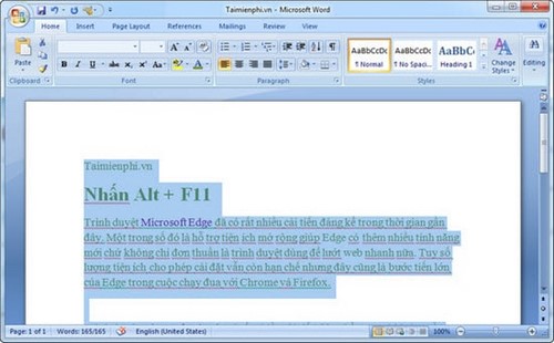 Cách xóa hyperlink, link liên kết trong Word 2007