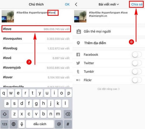 Cách nhận nhiều like trên Instagram hơn