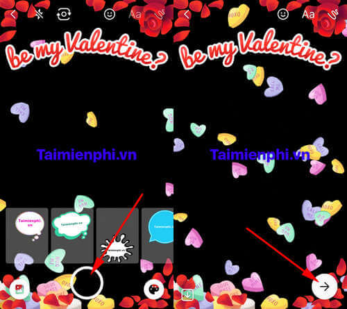 Chụp ảnh Valentine trên Facebook Messenger