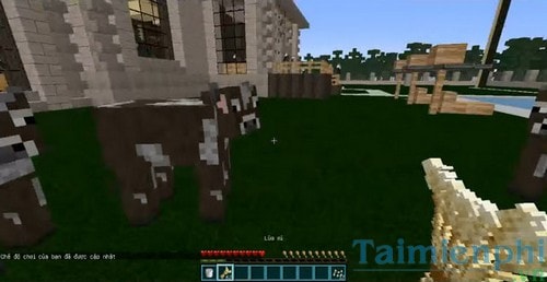 Cách lấy sữa bò trong game Minecraft