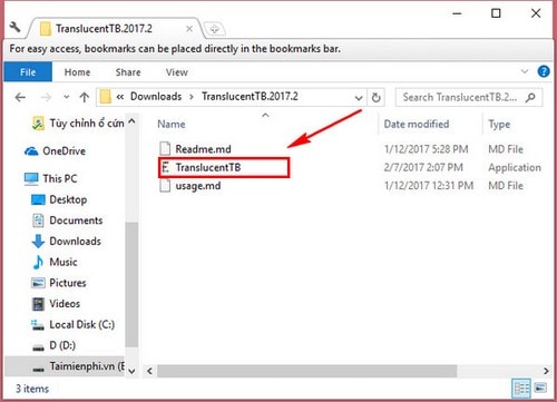 Cách làm trong suốt thanh Taskbar trên Windows 10 bằng TranslucentTB 0