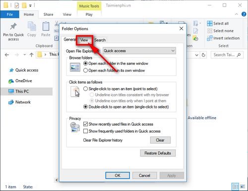 Hiện đuôi file win 10, hiển thị phần mở rộng tập tin trong Windows 10 5