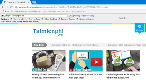 Cách vào Youtube khi bị chặn, Unblock Youtube.com